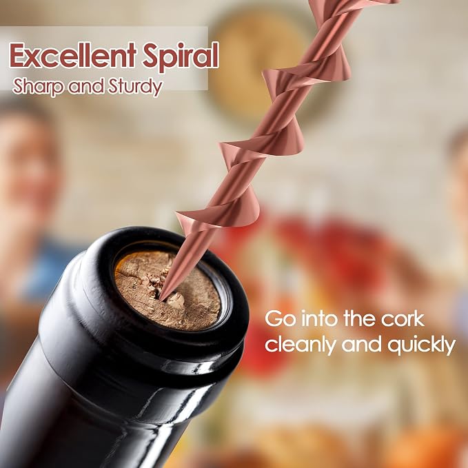 IPOW Wine Opener, Zinc Alloy Wine Bottle Opener, Wing Corkscrew Heavy Duty - Image 2