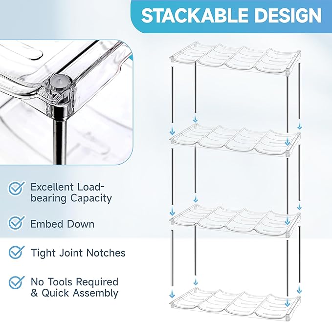 Larger Water Bottle Organizer for Stanley 40 oz Tumbler, Stackable Water Bottle - Image 5