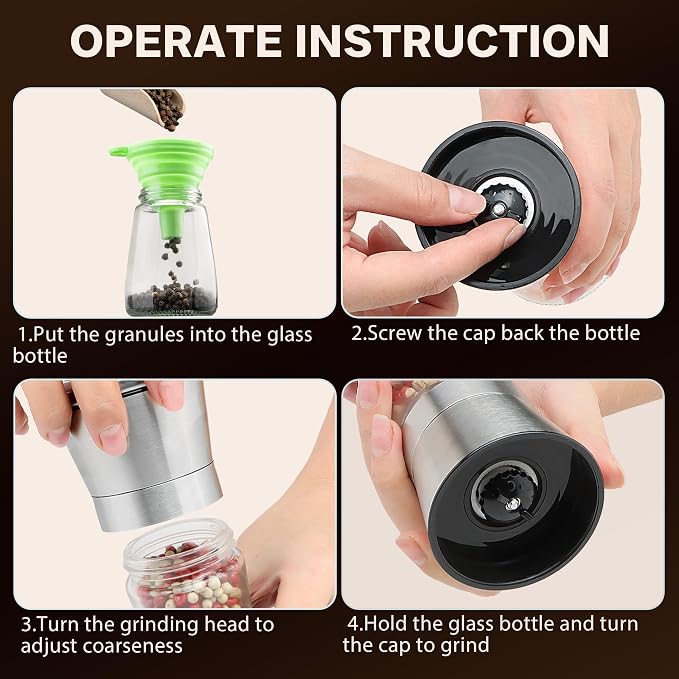 Salt and Pepper Grinder Set - Image 4