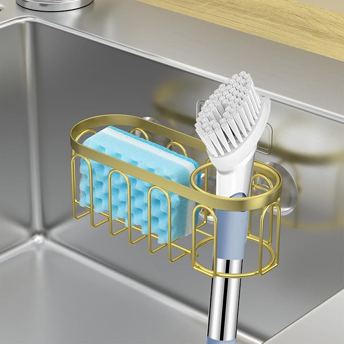 2-in-1 Sponge Holder for Kitchen Sink, Sink Caddy Kitchen Sink Organizer - Image 6