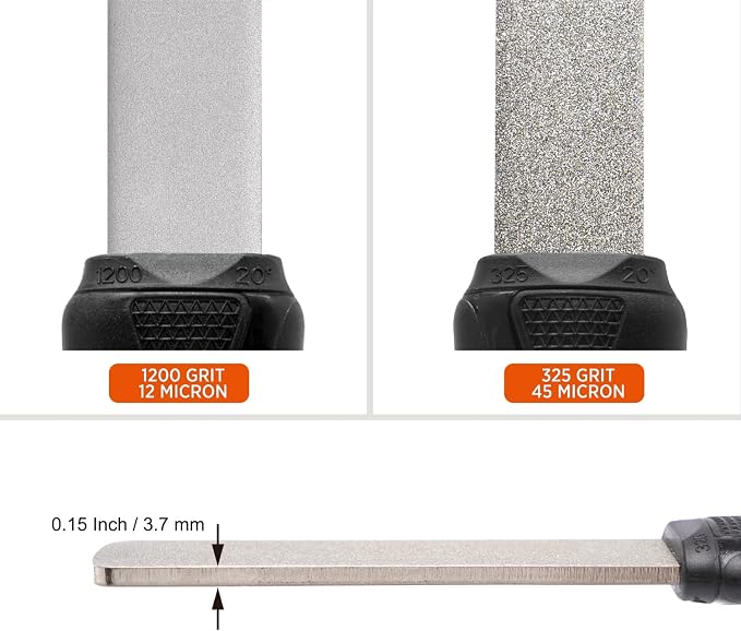 SHARPAL 121N Dual-Grit Diamond Sharpening Stone File Garden Tool Knife - Image 4