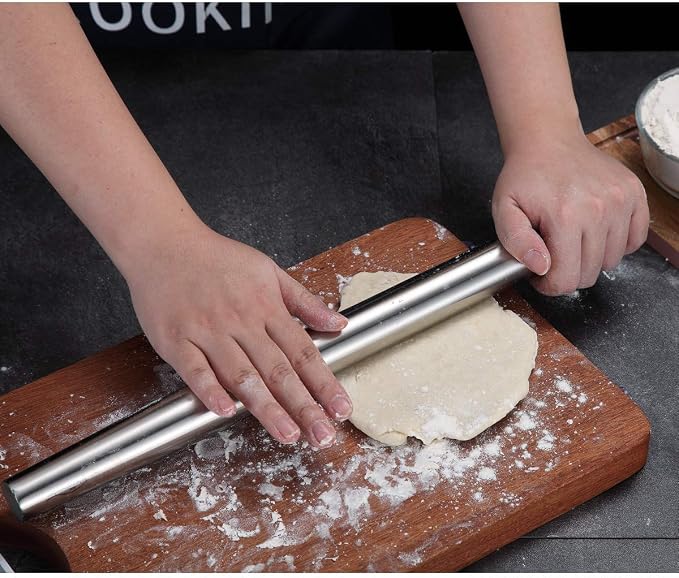 Stainless Steel Rolling Pin, Matte Finish 16.7 Inches, Berglander Rolling Pin - Image 6