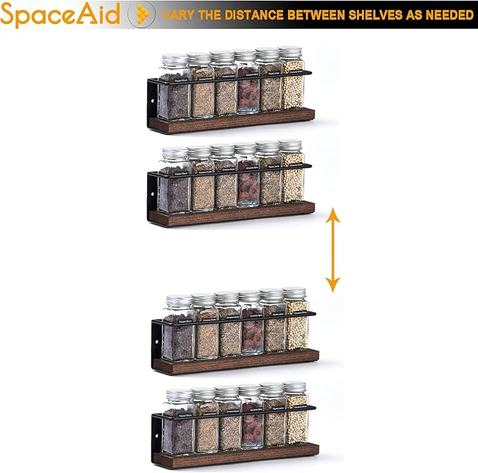SpaceAid Spice Rack Organizer for Cabinet Door or Wall Mount - Image 4