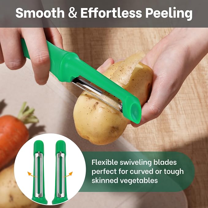 Beneno Swivel Vegetable Peeler, Razor-Sharp Smooth Peeling Potato Peelers - Image 8