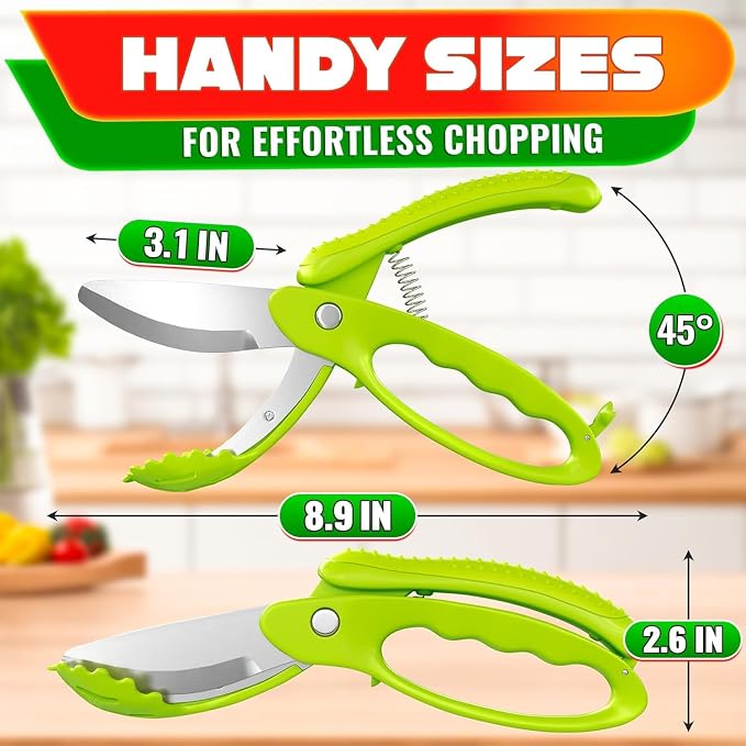 Salad Scissors for Chopped Salad – Multiblade Cooking Scissors for Kitchen - Image 2
