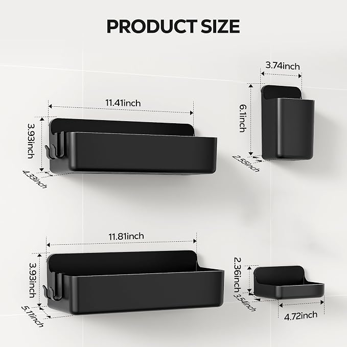 Nieifi Adhesive Wall Shelf, Shower Shelves, Shower Organizer - Image 2