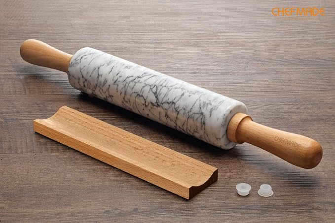 CHEFMADE 18-Inch Marble Rolling Pin - Image 6