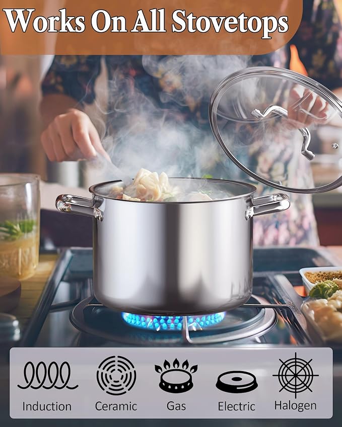 Cook N Home Stainless Steel Stockpot - Image 3