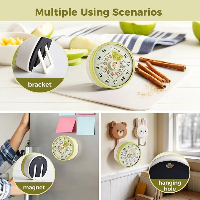 Kitchen Timer, Kitchen Countdown Cooking Reminder No Battery Required Magnetic - Image 5