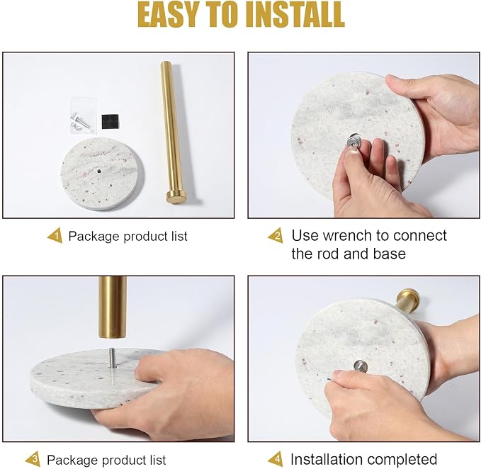 Koville Paper Towel Holder Countertop, Standing Paper Roll Holder - Image 4