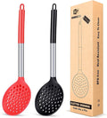 Kitchen Ladle Strainer Set of 2 Large Slotted Spoon by BUNDLEPRO
