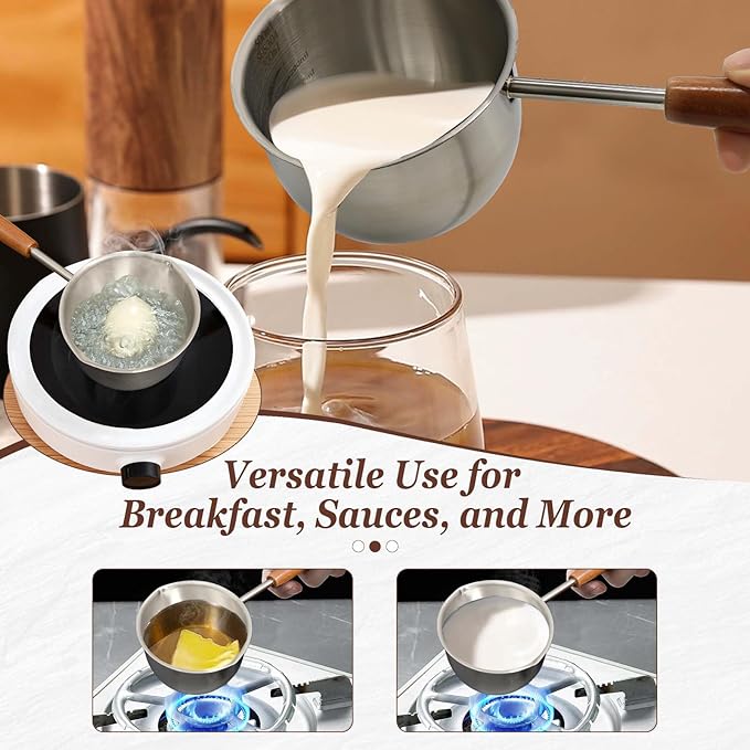 Butter Warmer Pot, 500ml Small Sauce Pan - Image 3
