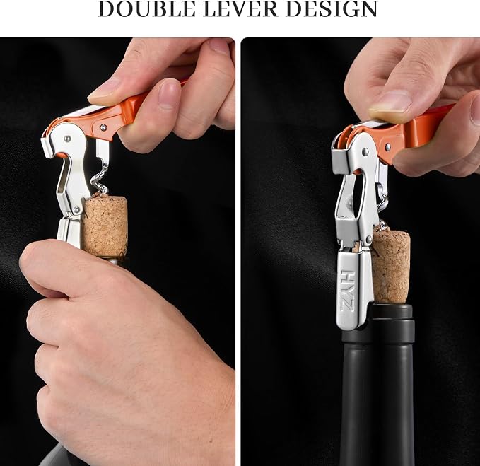 HYZ 2-Pack Wine Opener Waiter Corkscrew, Professional Wine Key - Image 4