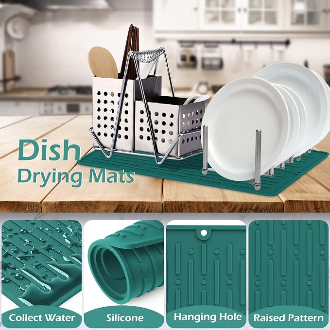 GeeRic Dish Drying Mats, Heat-resistant Silicone Mat - Image 3