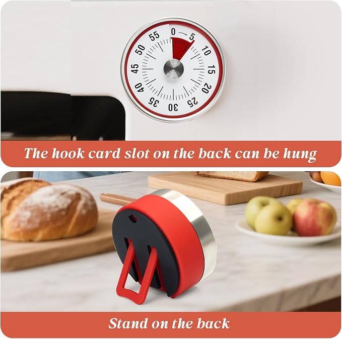 Kitchen Timer for Cooking, Chef Cooking Timer Clock, Visual Timers, 60-Minute - Image 7