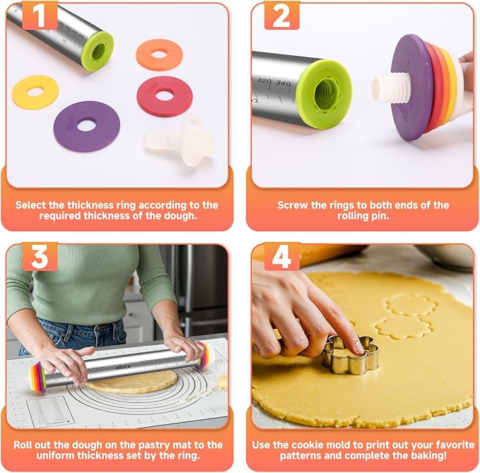 Stainless Steel Rolling Pin - Image 3