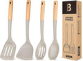 Silicone Cooking Utensils Set, Perfectly Angled by BADIANO