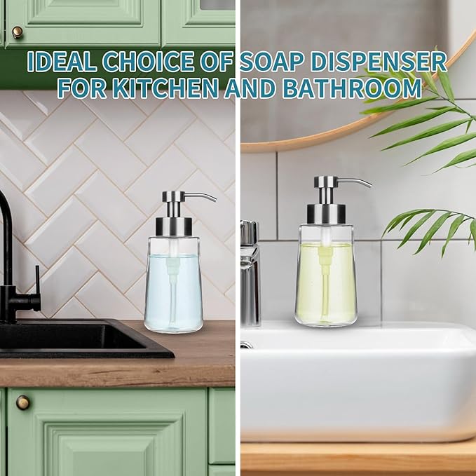 Soap Dispenser, Glass Hand Soap Dispenser - Image 5