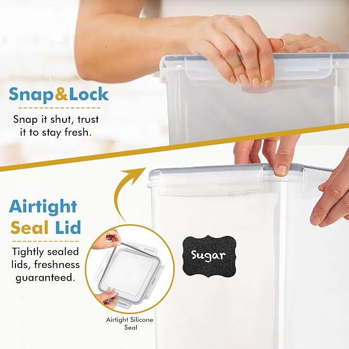 Shazo 2 PC Extra Large Bulk Food Storage Containers - Image 7