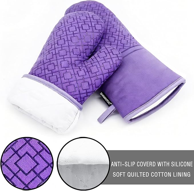 Oven Mitts and Pot Holders Sets 6pcs, Kitchen Oven Glove, High Heat Resistant - Image 3