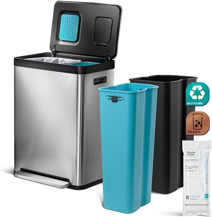 Home Zone Living 19 Gallon Kitchen Trash Can by HomeZoneLiving