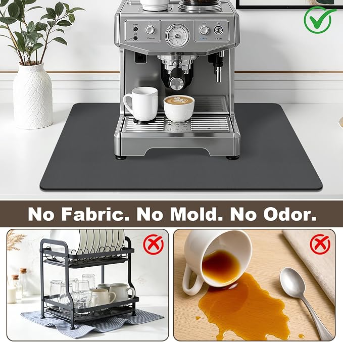 Coffee Mat, Absorbent Dish Drying Mat - Image 3
