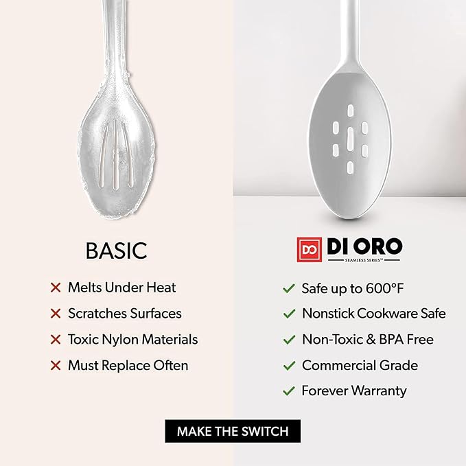 DI ORO Silicone Spoons for Cooking - Image 7