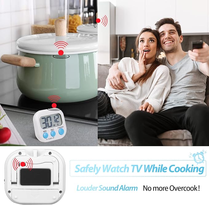 Weewooday 24 Pcs Digital Kitchen Timer Magnetic Timer Bulk On/Off Switch Minute - Image 5