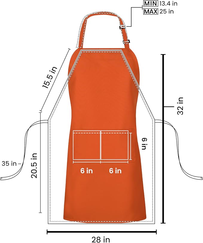 Utopia Kitchen 10 Pack Bib Apron Adjustable - Image 2