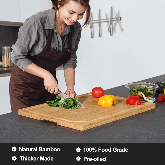 30 x 20 Extra Large Bamboo Cutting Board - Image 3