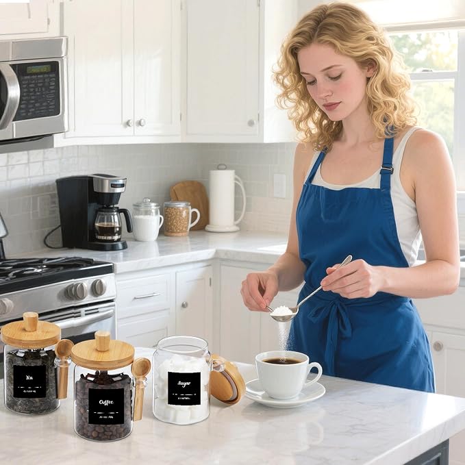 Suclain 3 Pcs Glass Coffee Container - Image 4