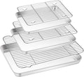 TeamFar Baking Sheet with Rack Set, 17.6/12.5/10.5 Inch Stainless Steel Cookie by TeamFar