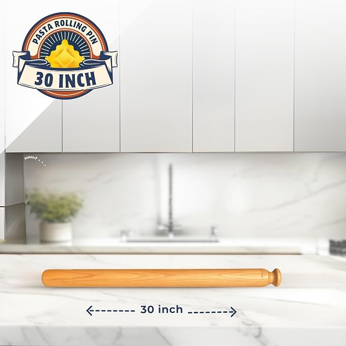 Mattarello Pasta Rolling Pin – Handmade Italian Tool - Image 3