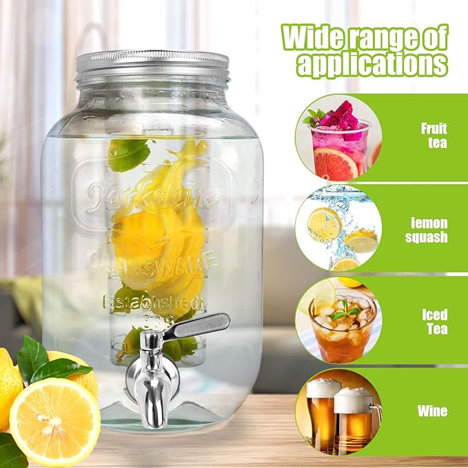 1 Gallon Glass Drink Dispensers - Image 4