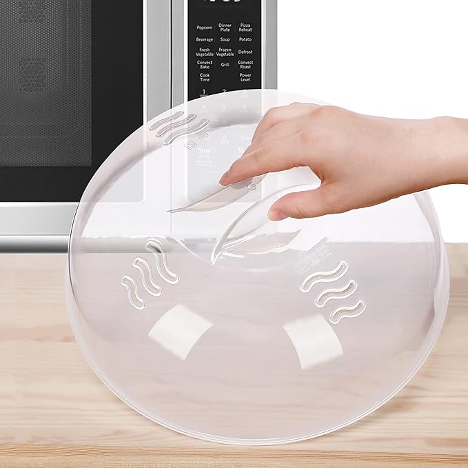 Microwave Splatter Cover for Food Large Microwave Plate Food Cover by Tusjiain