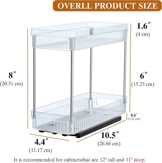 DABIGE 3 Pack Pull Out Spice Rack Organizer - Image 4