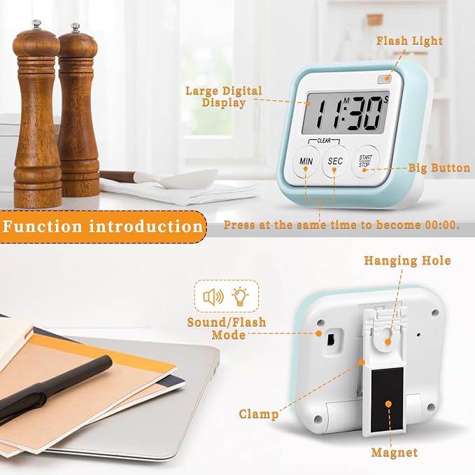 Timer, Kitchen Timers for Cooking Classroom Timer for Kids Teachers Digital - Image 4