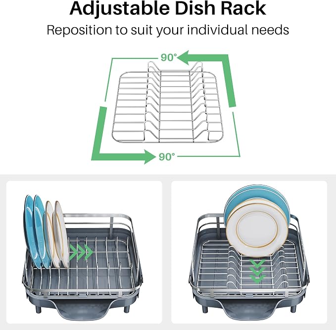 SNTD Dish Drying Rack, Expandable Dish Rack - Image 6
