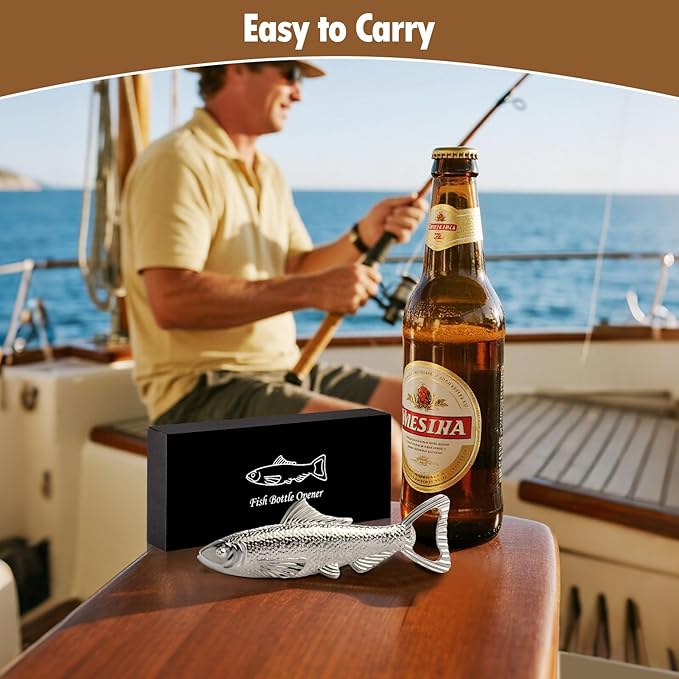 Fish Gifts for Men Fish Beer Bottle Opener, Fishing Gift for Fathers Day - Image 5
