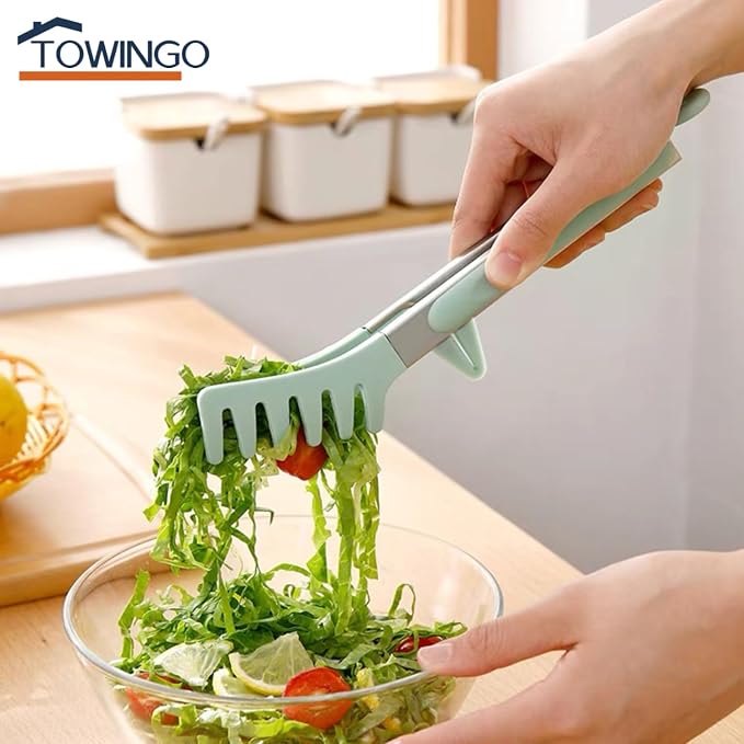 Kitchen Tongs for Cooking, 9 Inch Small Silicone Tongs, Food Grade Mini Serving - Image 6
