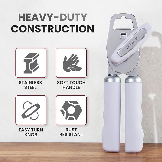 Zulay Kitchen Heavy Duty Stainless Steel Can Opener Manual - Image 3