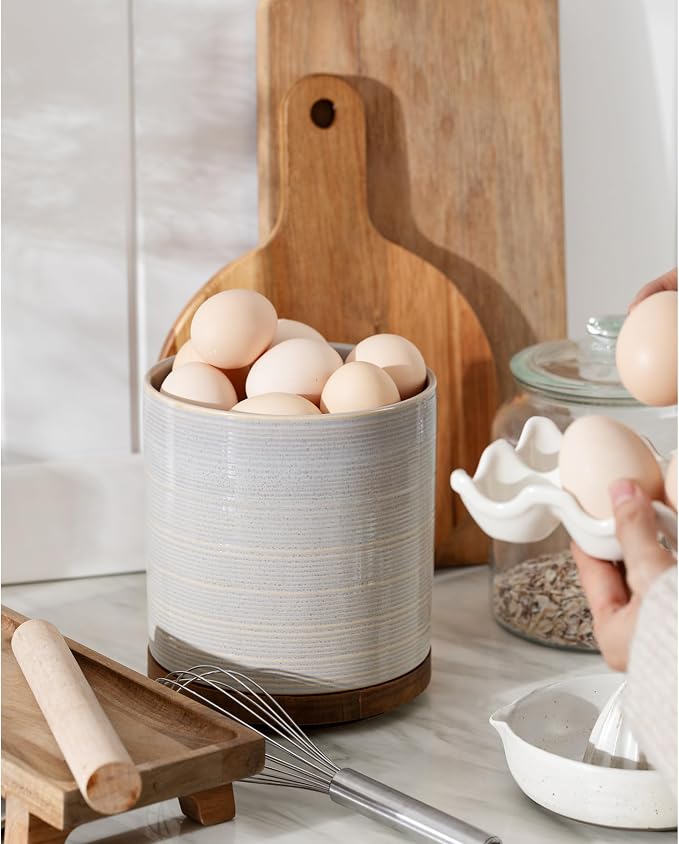 Utensil Holder, 360° Rotating Extra Large Ceramic Kitchen Utensil Holder - Image 3