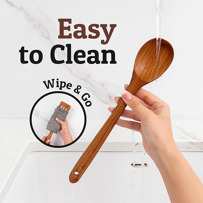PriorityChef Extra Long Wooden Spoon - Image 8