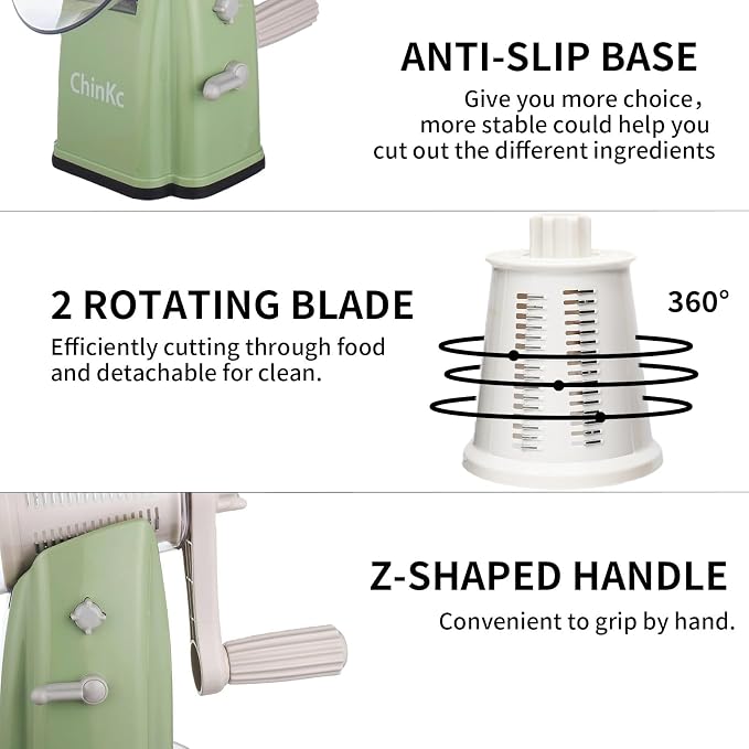 Upgrade Rotary Cheese Grater Shredder - Image 6