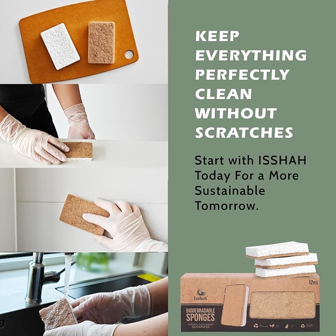Isshah Plant-Based Kitchen Sponges - Image 6