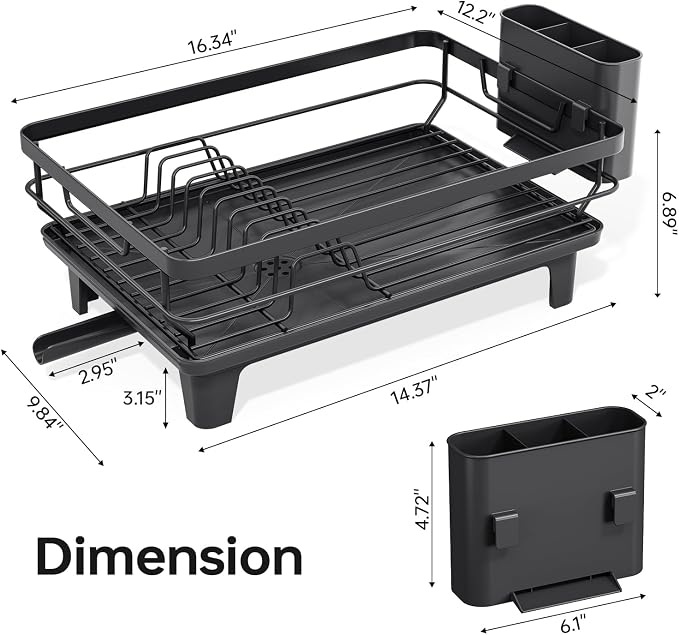 TOOLF Dish Drying Rack, Small Dish Racks - Image 3