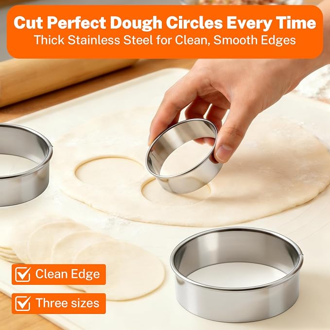 3-in-1 Stainless Steel Dumpling & Empanada Maker Set | Professional Press Mold - Image 4