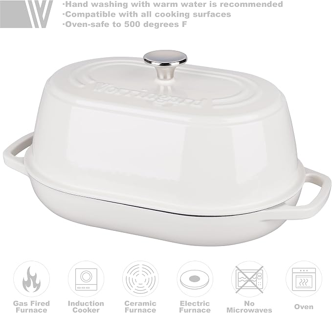 VORRINGARD Enameled Cast Iron Dutch Oven Pot - Image 3