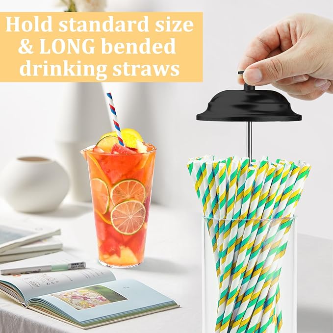 13.5 inch Straw Holder for Standard& Long Bended Size Drinking Straws, Acrylic - Image 2