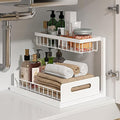 REALINN Under Sink Organizer, Pull Out Cabinet Organizer 2 Tier Slide Out Sink by REALINN